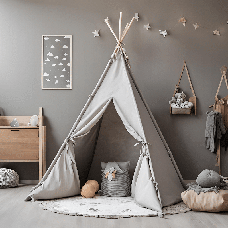 Namiot tipi szary+mata