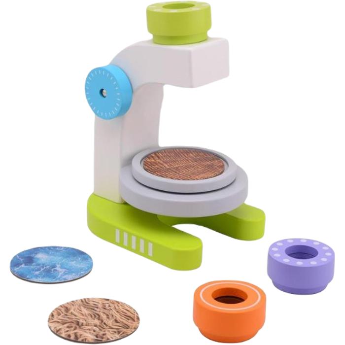 Drewniany mikroskop 3 soczewki dla dzieci AG