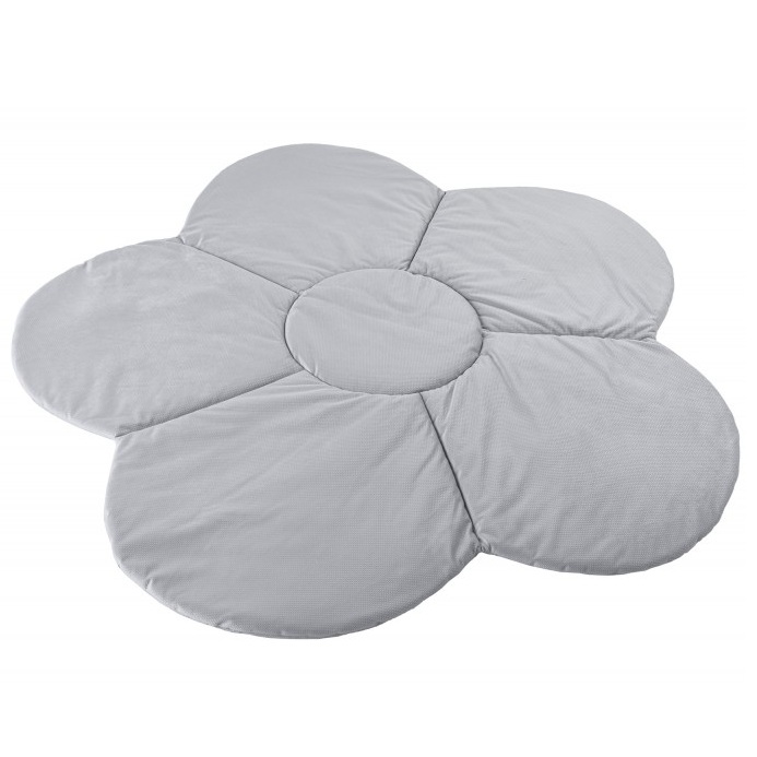 Mata do zabawy KWIATEK velvet szary BR