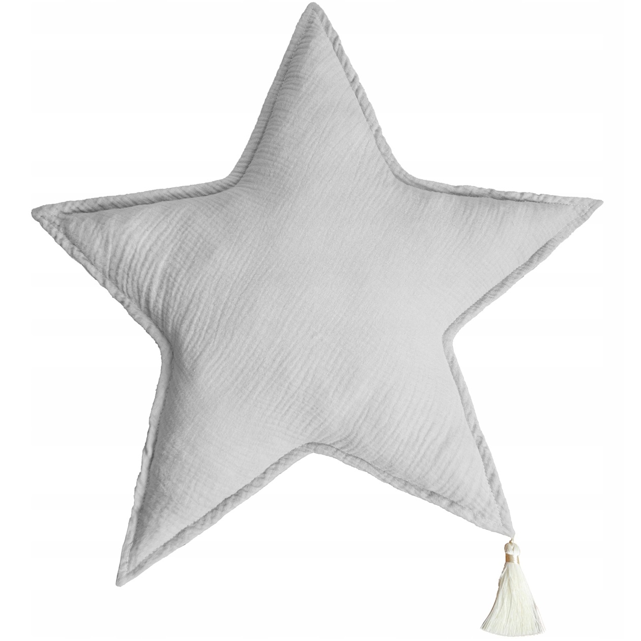 Poduszka dekoracyjna gwiazdka muślinowa naturalny beż BR