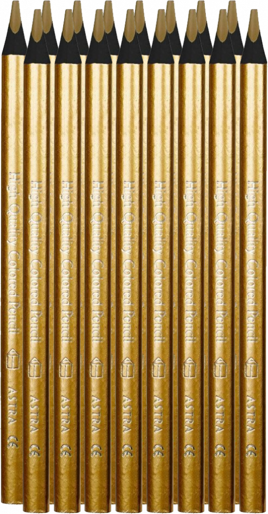 16x Kredka ołówkowa trójkątna Astra Jumbo, złota