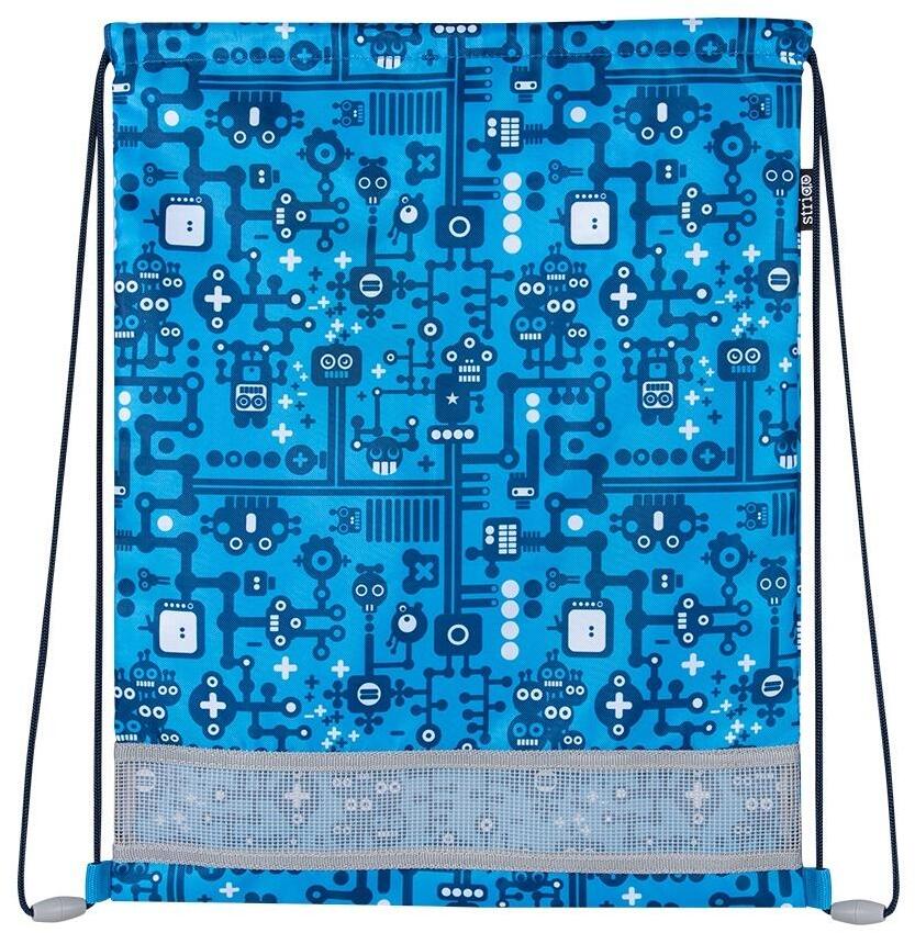 Worek na buty Strigo Robot, 35x45cm, niebieski