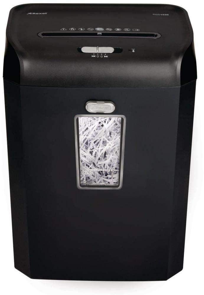 Outlet: PO ZWROCIE Niszczarka do papieru Rexel ProMax QS RSS1535, pasek 6mm, 15 kartek, P-2 DIN, czarny