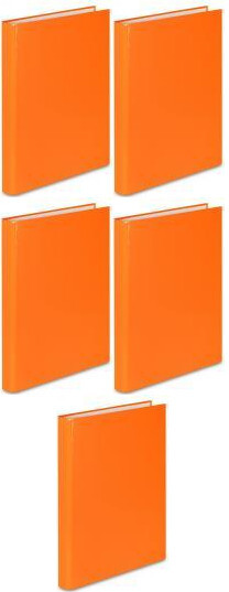 5x Segregator ringowy VauPe FCK, A4, szerokość grzbietu 25mm, do 150 kartek, 2 ringi pomarańczowy