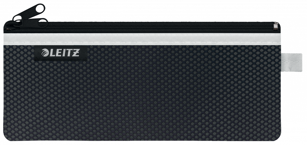 Koszulka/saszetka z suwakiem Leitz Wow, 2 przegródki, rozmiar M, 1 sztuka, czarny