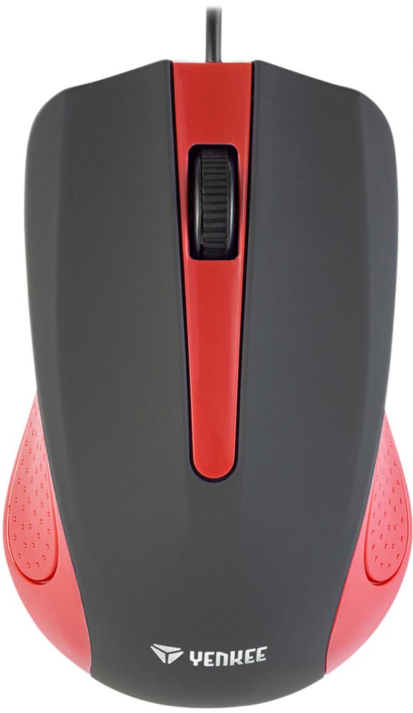 Mysz przewodowa Yenkee USB Suva, optyczna, czerwono-czarny