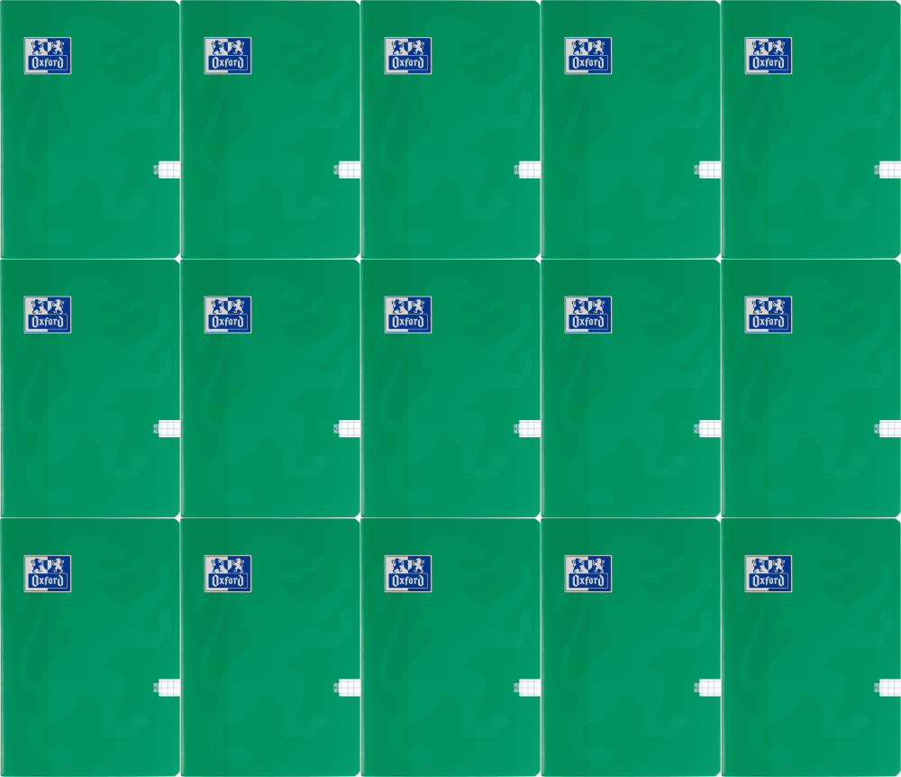 15x Zeszyt w kratkę Oxford Esse, A5, miękka oprawa, 80 kartek, mix kolorów