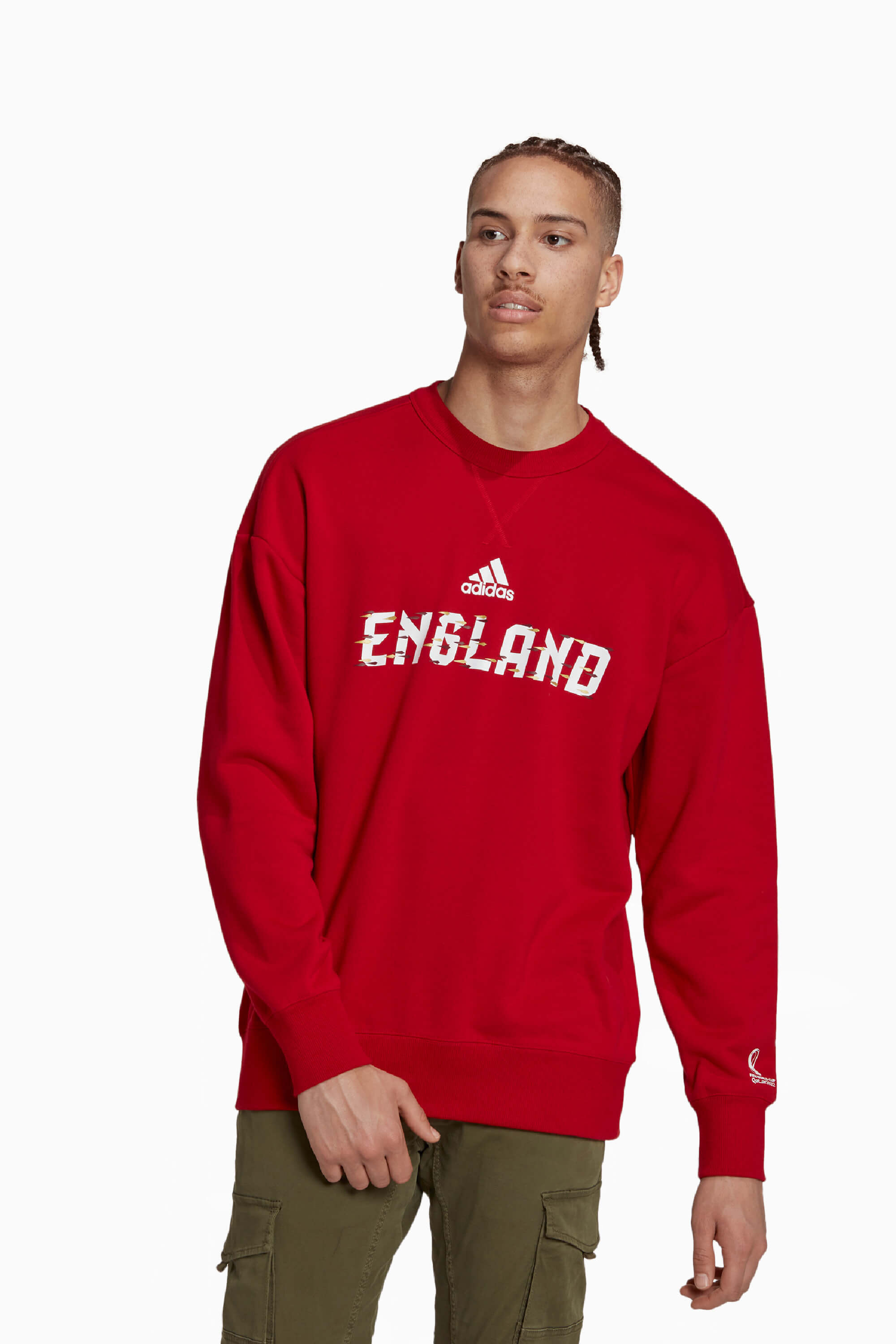 Bluza Reprezentacji Anglii adidas World Cup 2022 Crew - Czerwony