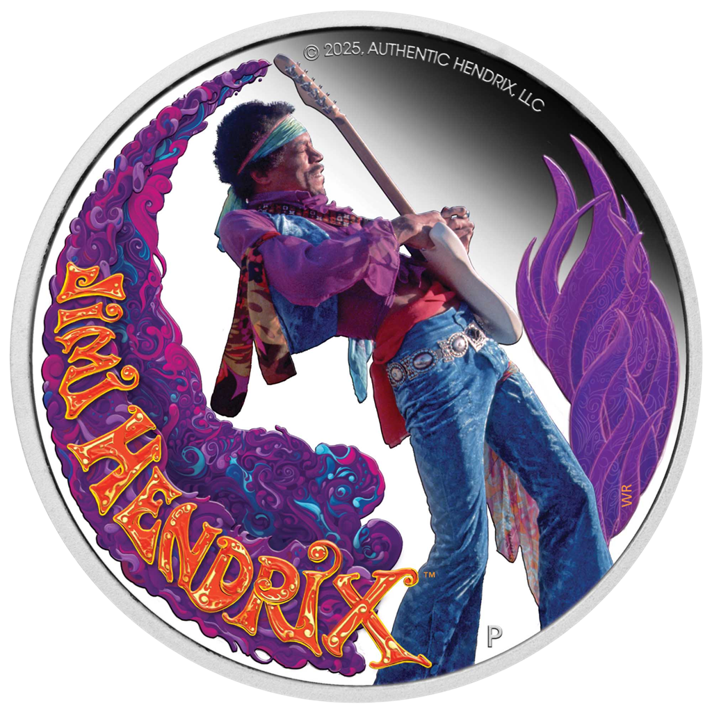 Srebrna moneta Jimi Hendrix 2025 1 uncja srebra - wysyłka 24 h!