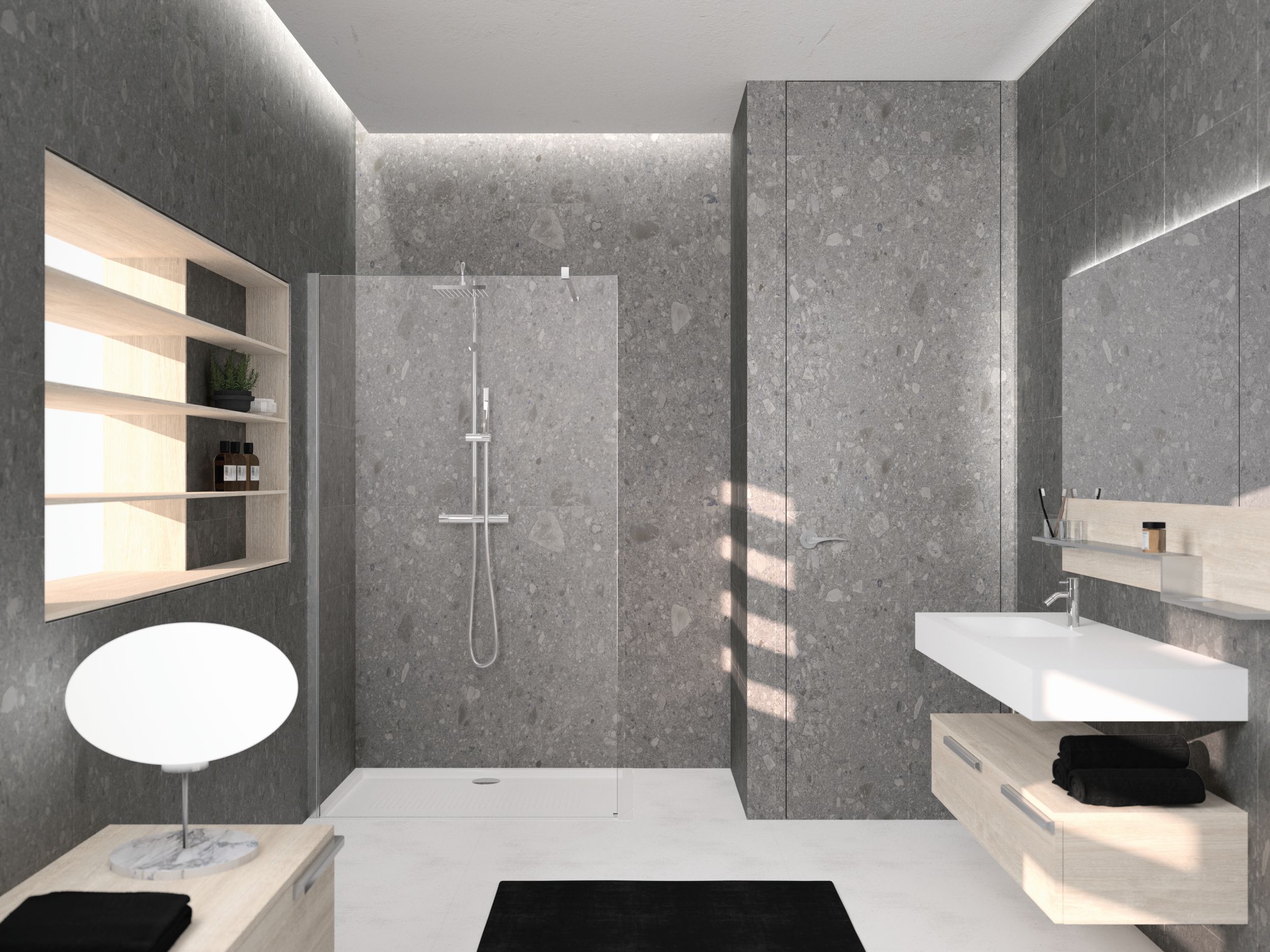 Novellini Kali H Walk-In ścianka prysznicowa 110 cm wolnostojąca srebrny/szkło przezroczyste KALIH110-1B