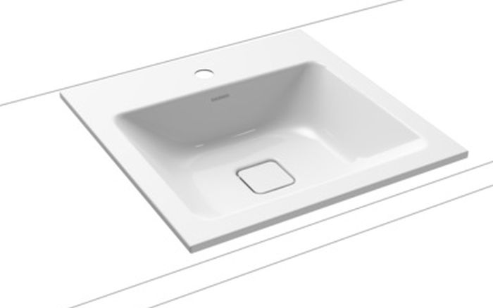 Kaldewei Cono umywalka 50 cm wpuszczana kwadratowa model 3075 biała 908206013001