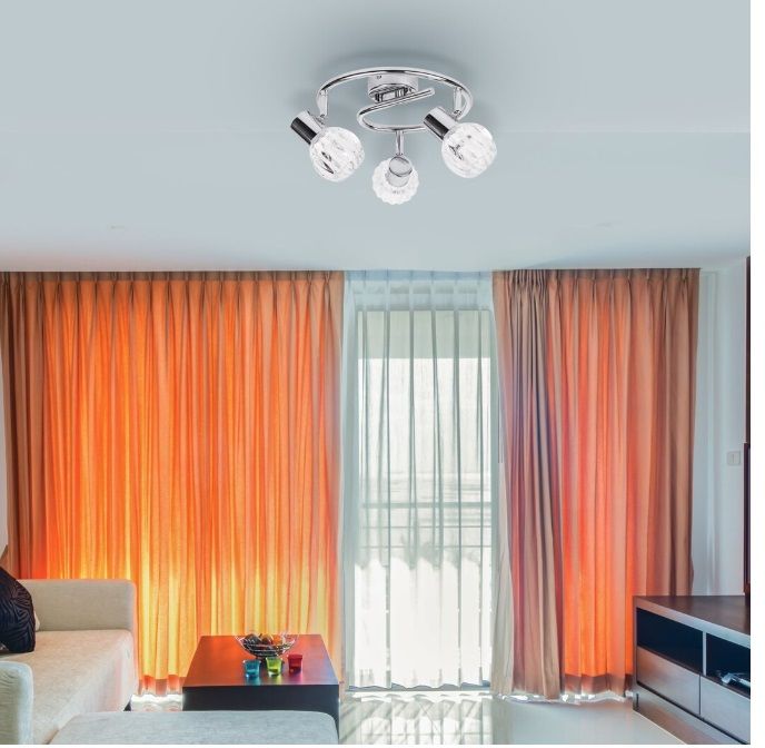 Rabalux Lauren lampa podsufitowa 3x40 W chrom-przezroczysta 6093