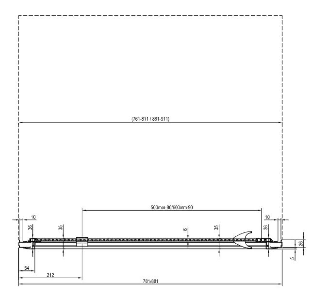 Ravak Pivot PDOP1-90 drzwi prysznicowe 90 cm biały/szkło przezroczyste 03G70101Z1
