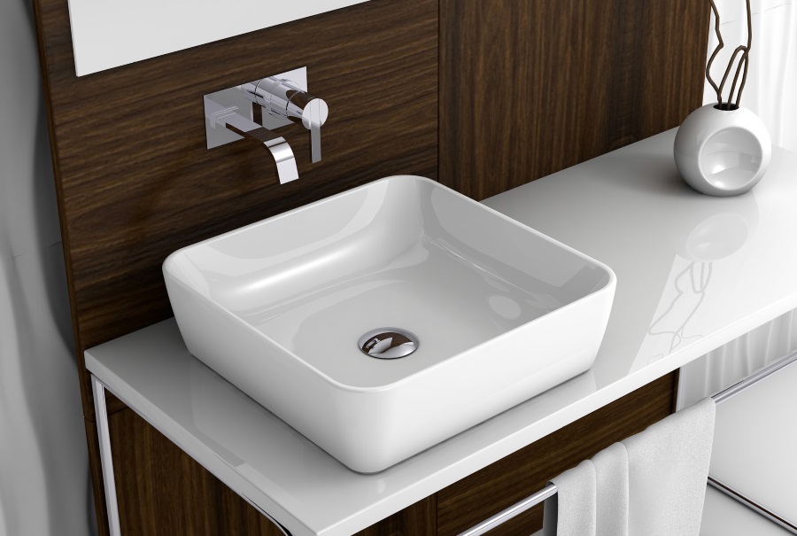 CeraStyle One umywalka 46x45,5 cm nablatowa prostokątna biała 076000