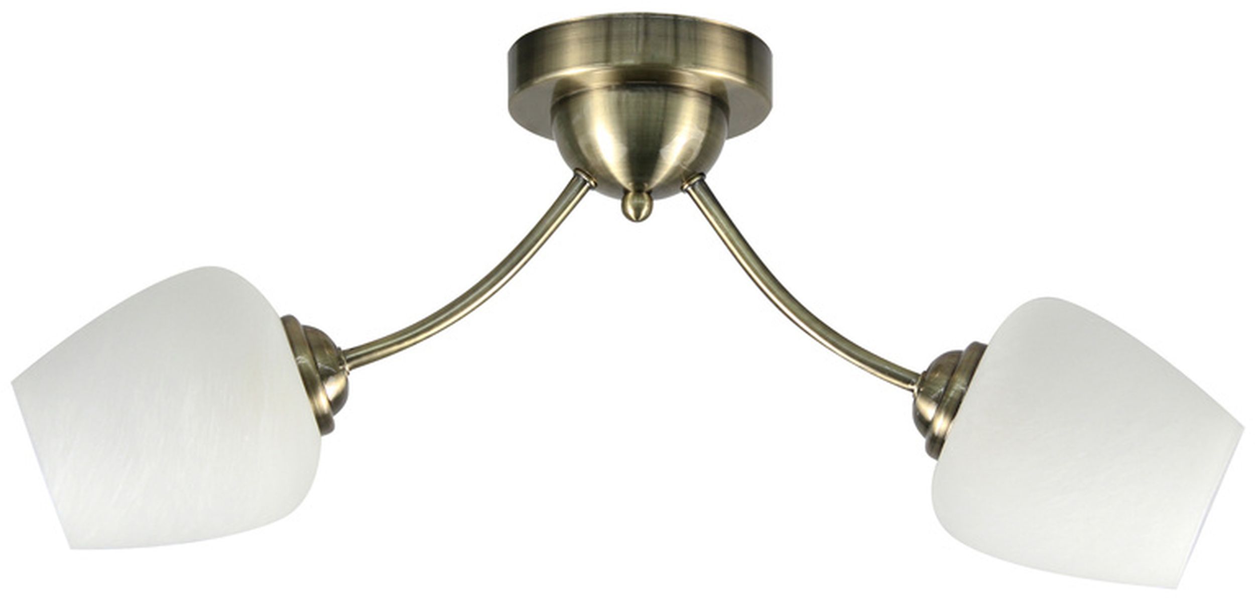 Candellux Zina lampa podsufitowa 2x40W patyna/biały 32-22578