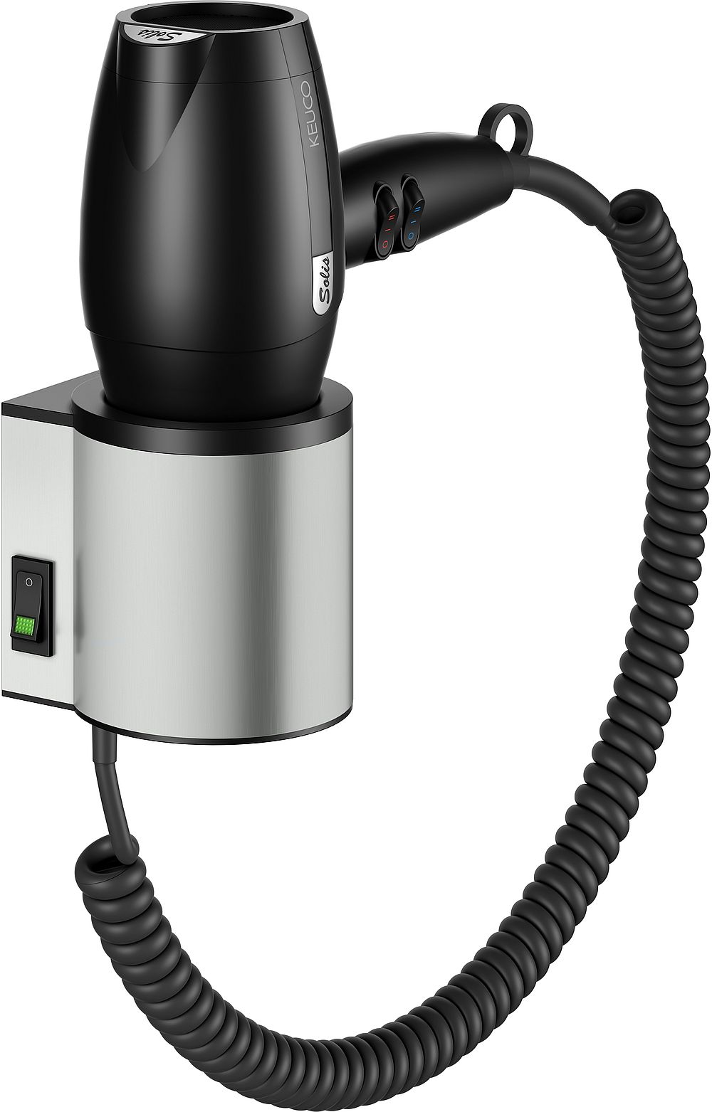 Keuco Plan suszarka do włosów stal szlachetna/czarny 14995210037