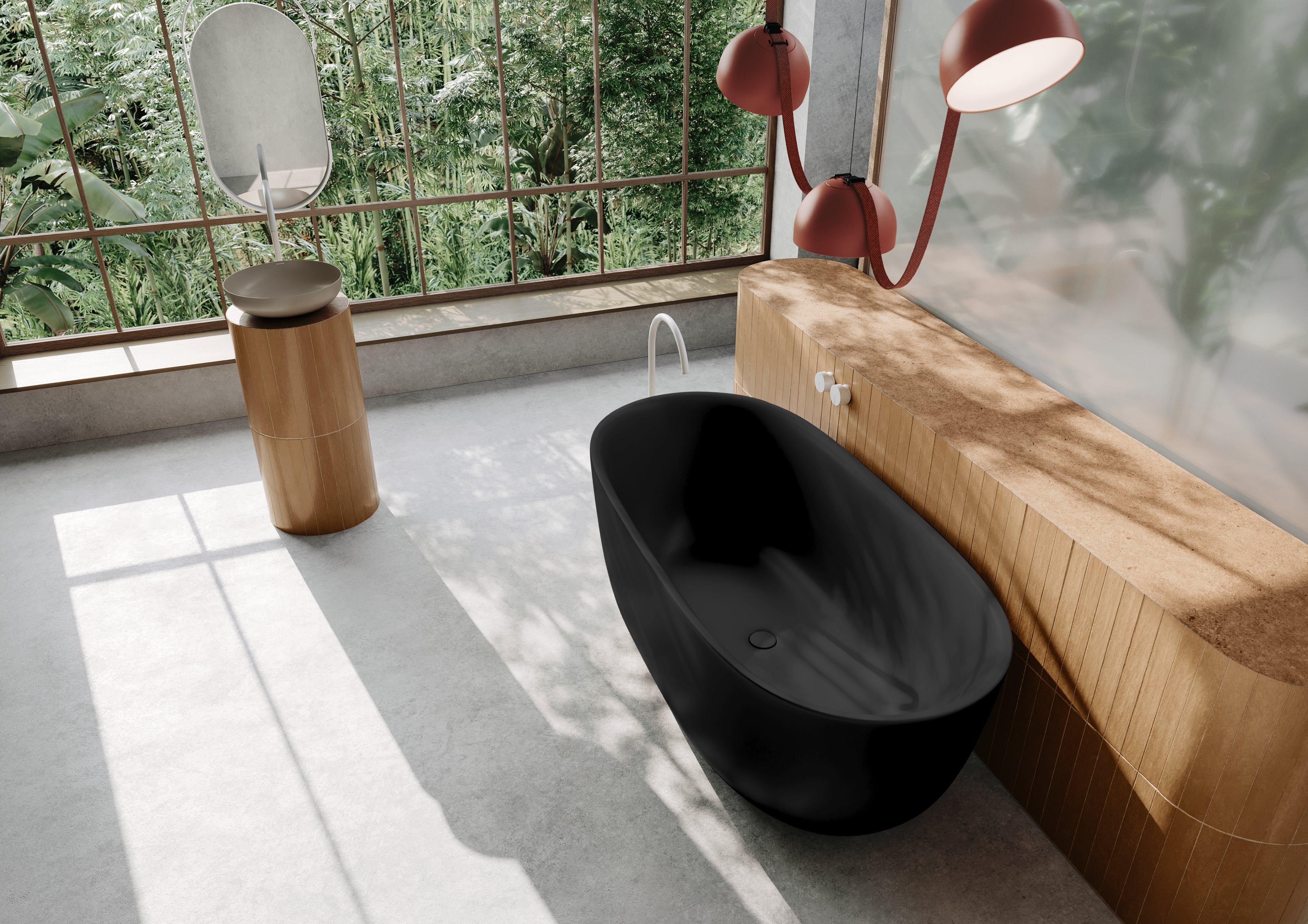 Kaldewei Meisterstück Oyo Duo wanna wolnostojąca 163x77 cm owalna model 1050-4034 czarny mat 100 205043530676