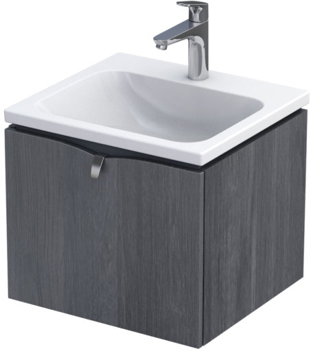 Oristo Siena szafka 50 cm podumywalkowa wisząca dąb czarny OR45-SD1S-50-50 - Wysyłka w 24h