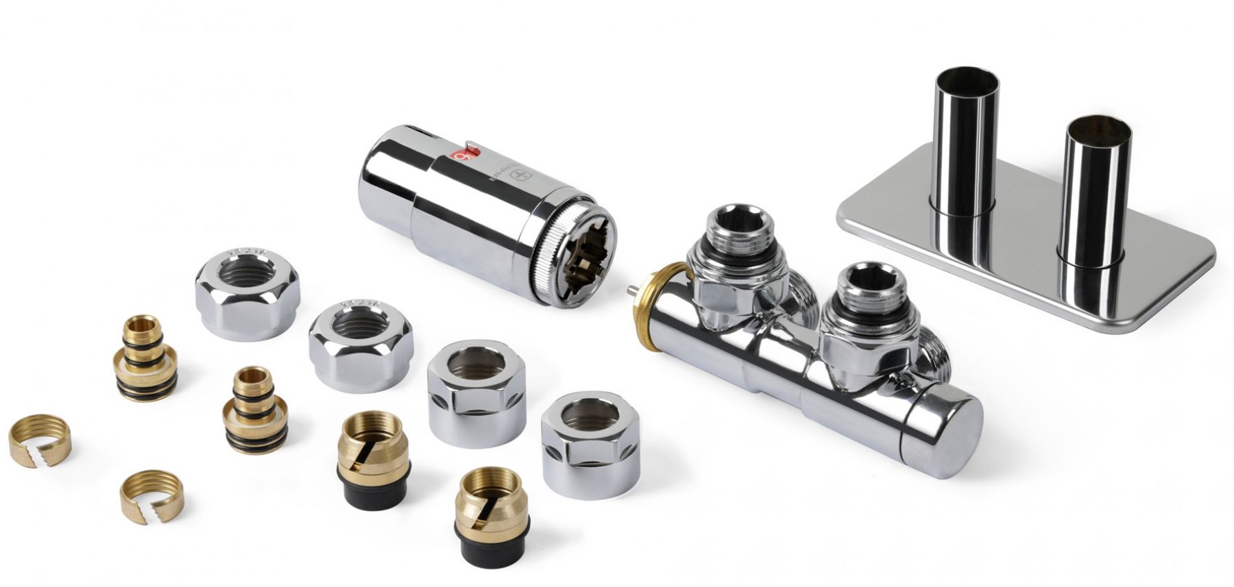 Terma Twins All in One zestaw zintegrowany termostatyczny lewy chrom TGETTWINLKCRO