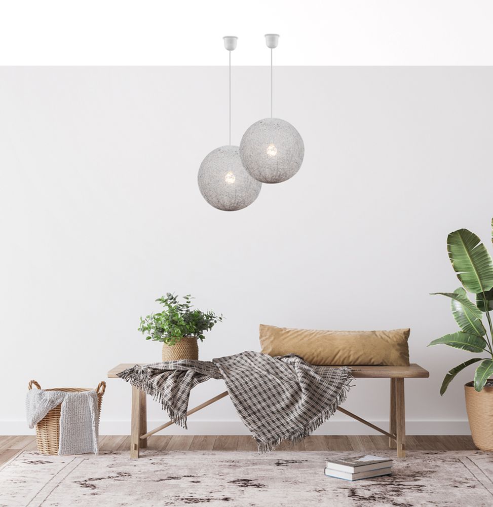 Candellux Caruba lampa wisząca 1x60W biała 31-26944