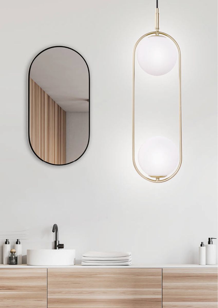 Candellux Cordel lampa wisząca 2x28W mosiądz/biały 32-73464 - Wysyłka w 24h