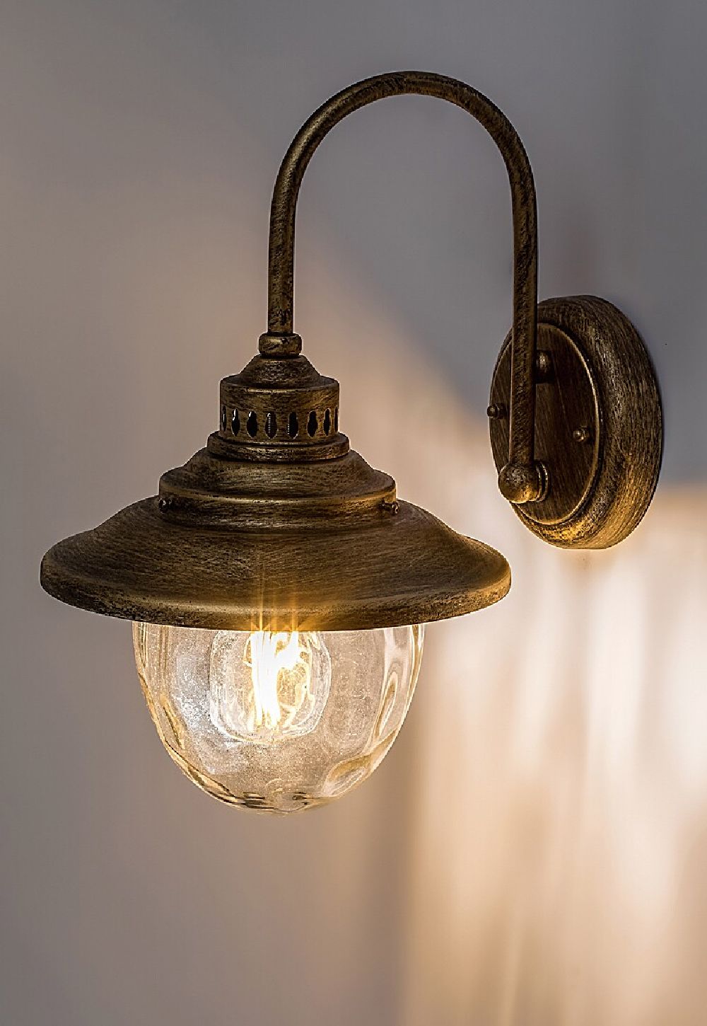 Rabalux Barcelona kinkiet zewnętrzny 1x60 W złoty 8677