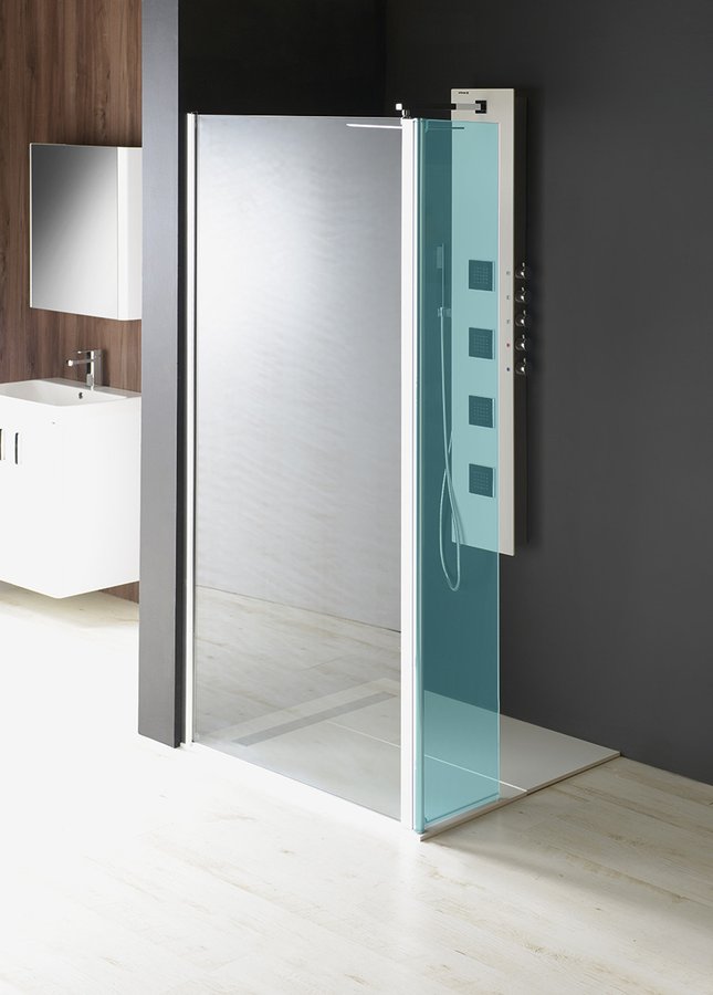 Polysan Modular Shower Walk-In ścianka prysznicowa 100 cm frontowa chrom/szkło przezroczyste MS3A-100
