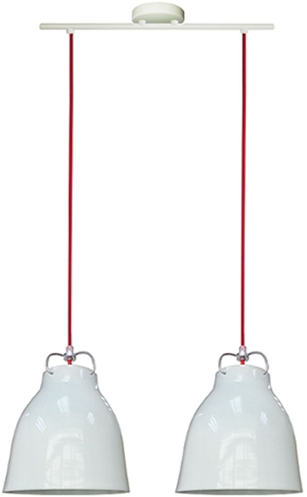Candellux Pensilvania lampa wisząca 2x60W biała 32-35813