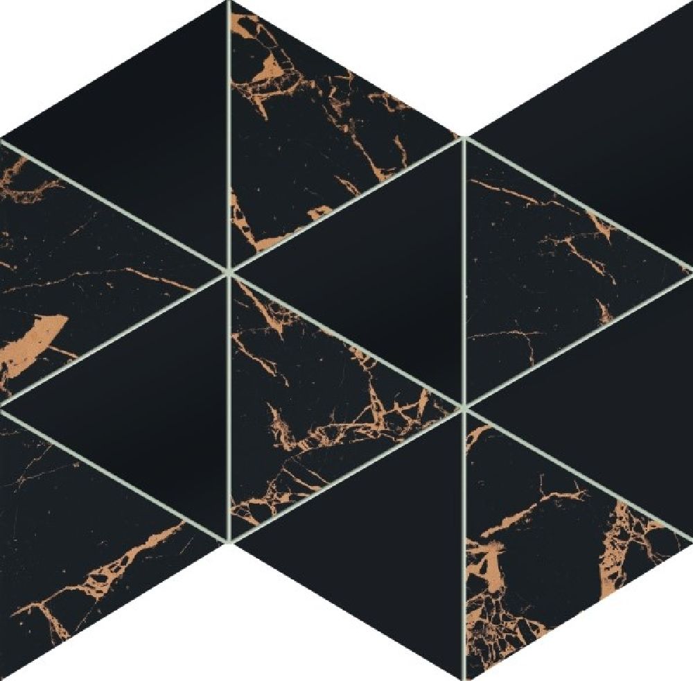 Tubądzin Gold Moon dekor ścienny 32,8x25,8 cm czarna