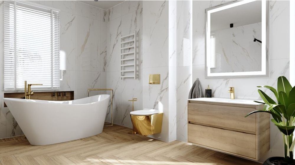 LaVita Minnesota szafka 80 cm podumywalkowa wisząca dąb