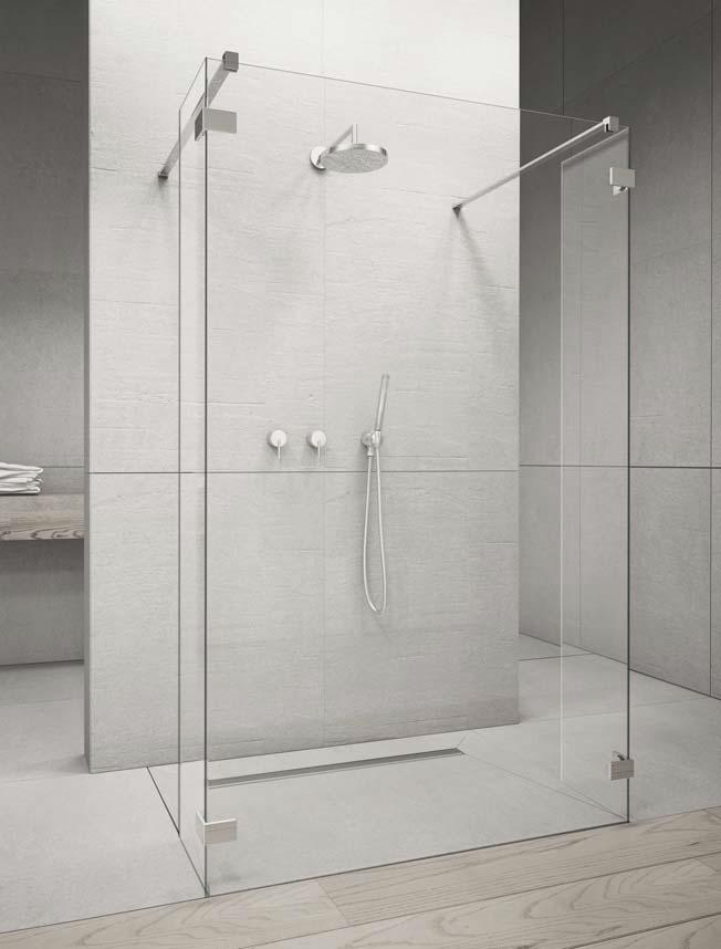 Radaway Euphoria Walk-In ścianka prysznicowa 140 cm frontowa W4 chrom/szkło przezroczyste 383146-01-01