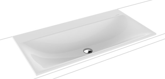 Kaldewei Silenio umywalka 90x46 cm wpuszczana prostokątna model 3038 biała 907806313001