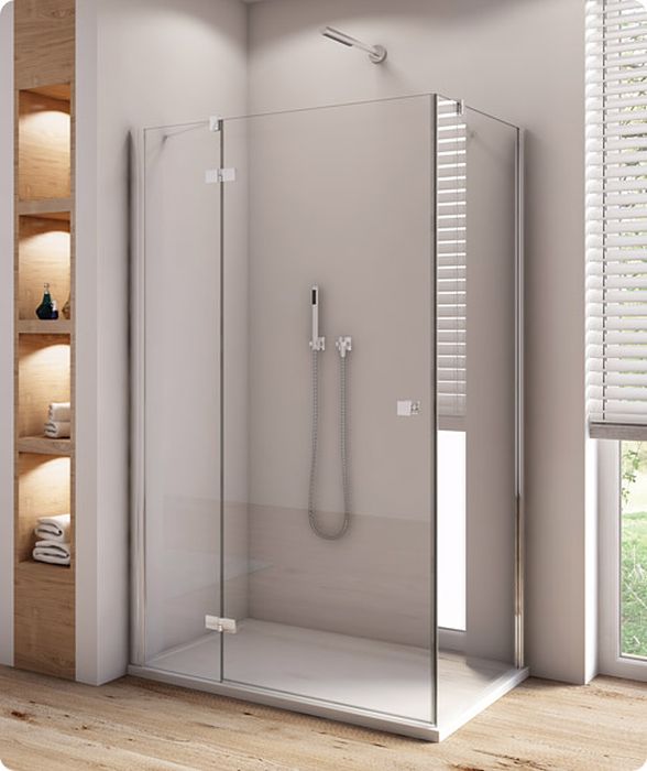 SanSwiss Annea ścianka prysznicowa 80 cm srebrny połysk/szkło przezroczyste ANT108005007