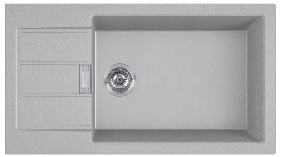 Franke Sirius 2.0 zlewozmywak Tectonite 78x43,5 cm kamienny szary 143.0618.650 - Wysyłka w 24h