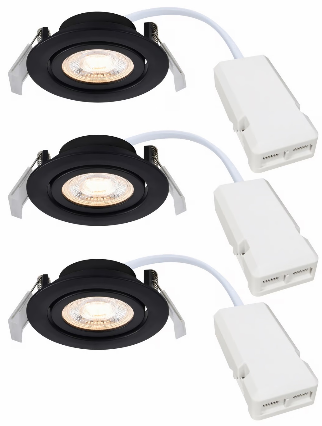 Nordlux Monolo lampa do zabudowy 1x4,8 W czarna 3pak 2510310103