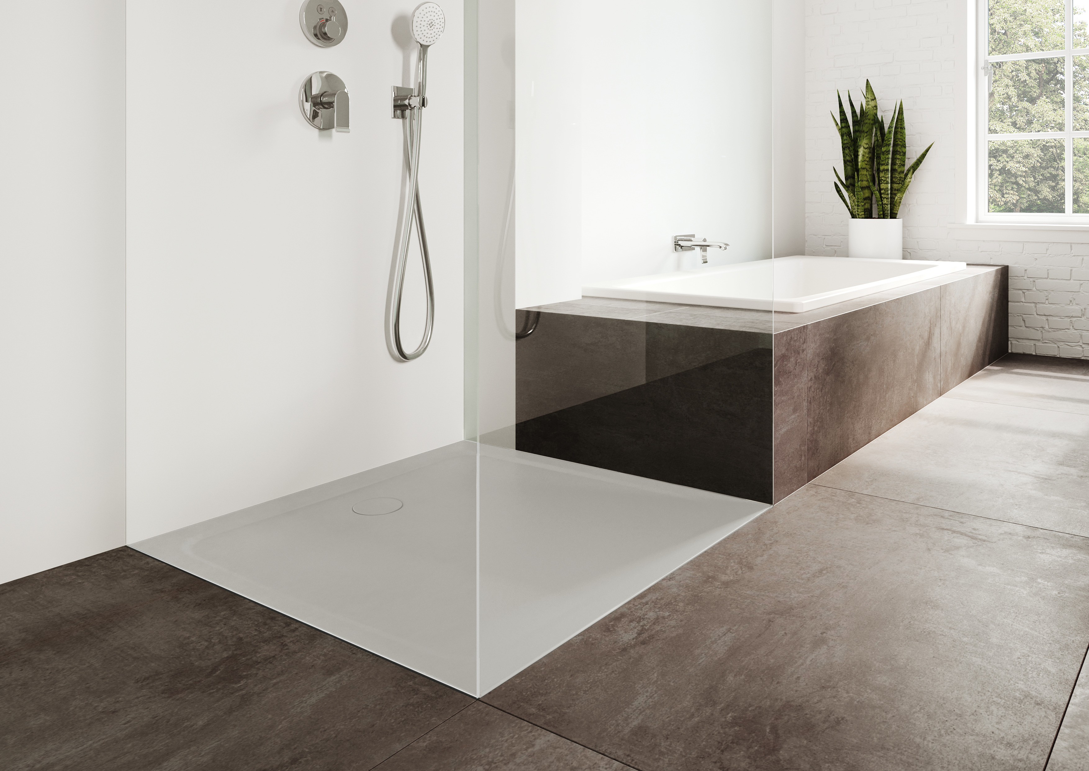 Kaldewei Cayonoplan brodzik 90x90 cm kwadratowy model 2254-5 z obniżonym nośnikiem styropianowym warm grey 10 361447980668