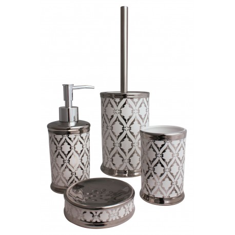 Splendid Glaze mydelniczka stojąca srebrna LA-GLAZE-MYDELN-SRE