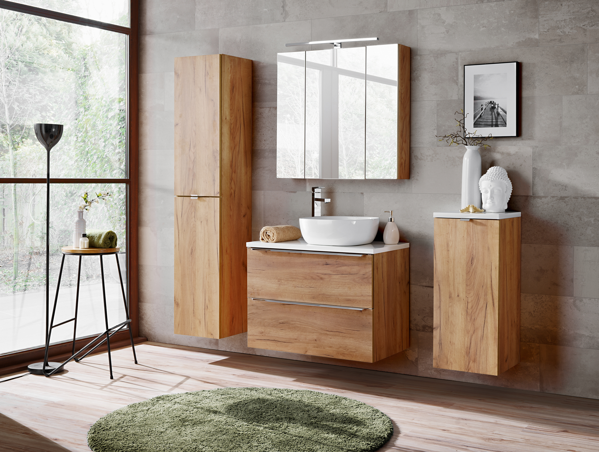 Comad Capri Oak szafka 80 cm podumywalkowa wisząca Dąb Craft Złoty CAPRIOAK821AFSC