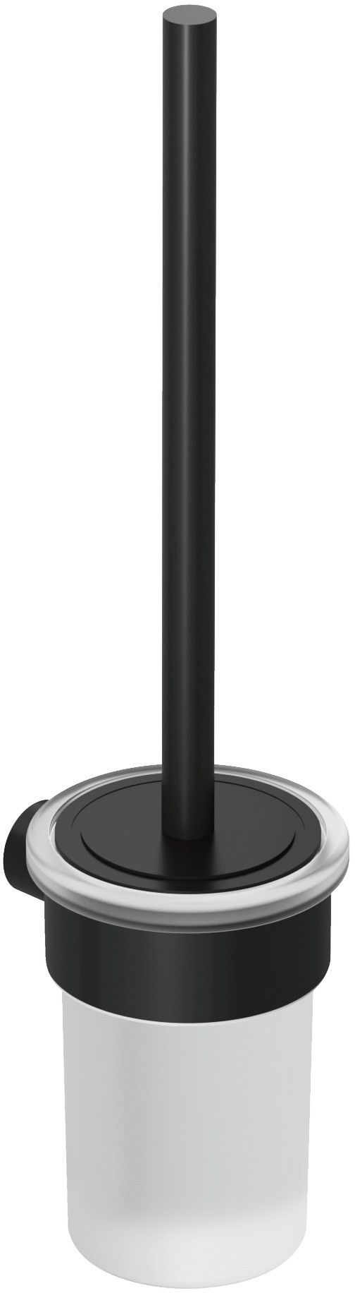 Kludi Vela R szczotka toaletowa z rączką ścienna czarny mat 5897439