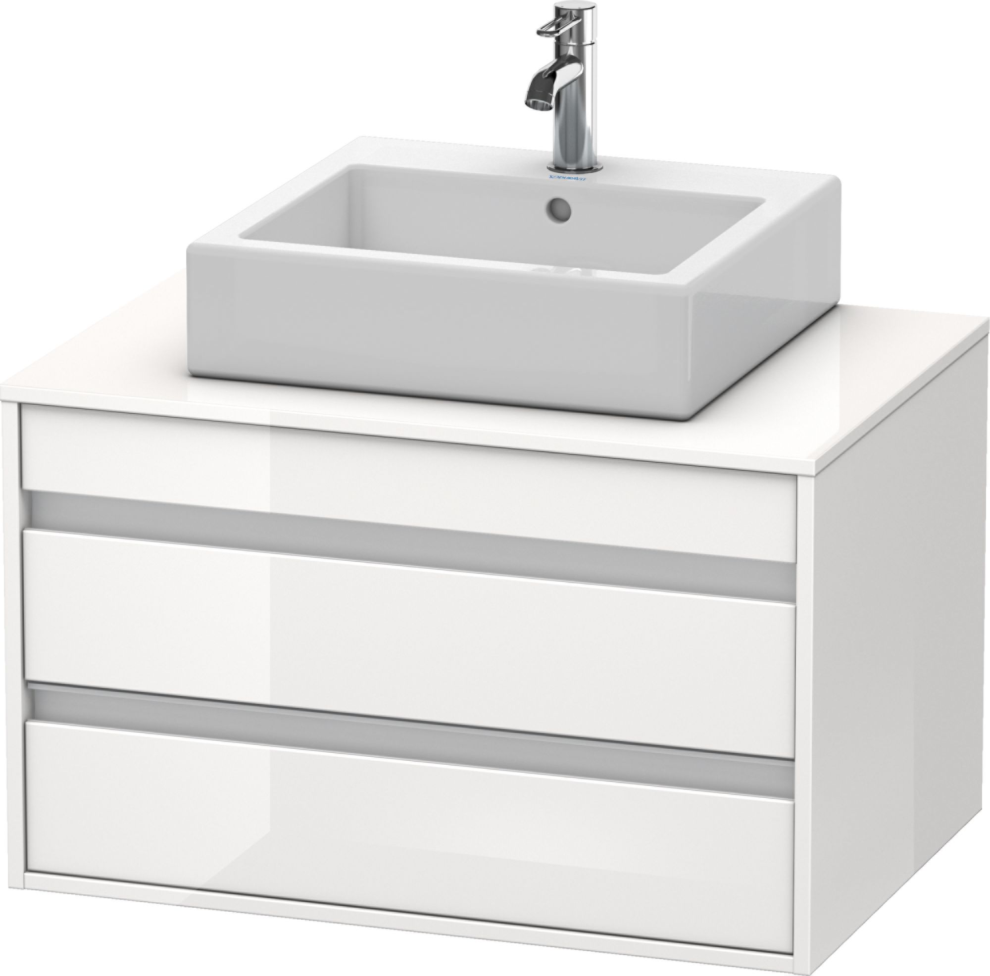 Duravit Ketho szafka 80 cm podumywalkowa wisząca biały połysk KT665402222