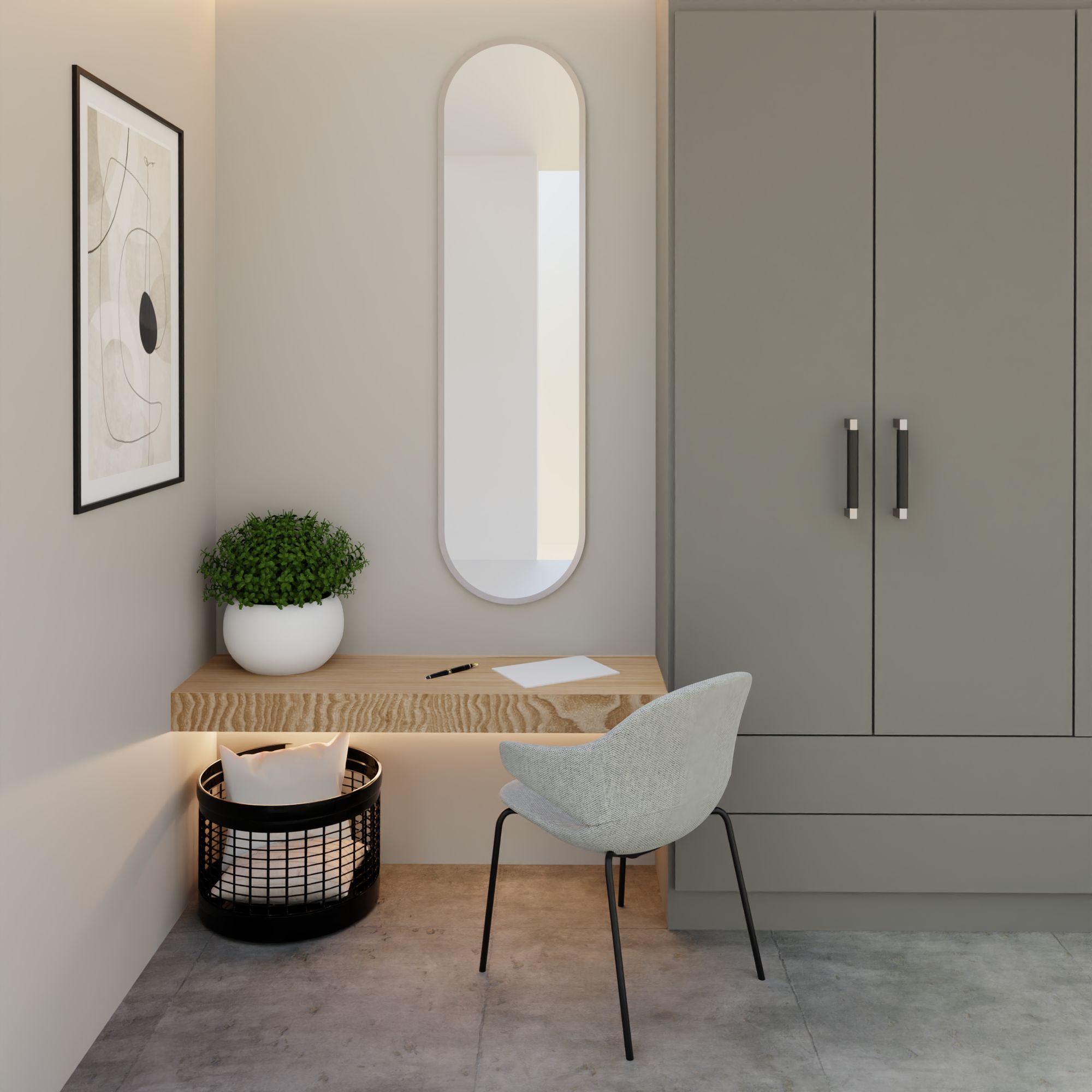 Baltica Design Tiny Border Pastille lustro 60x140 cm owalne srebrne