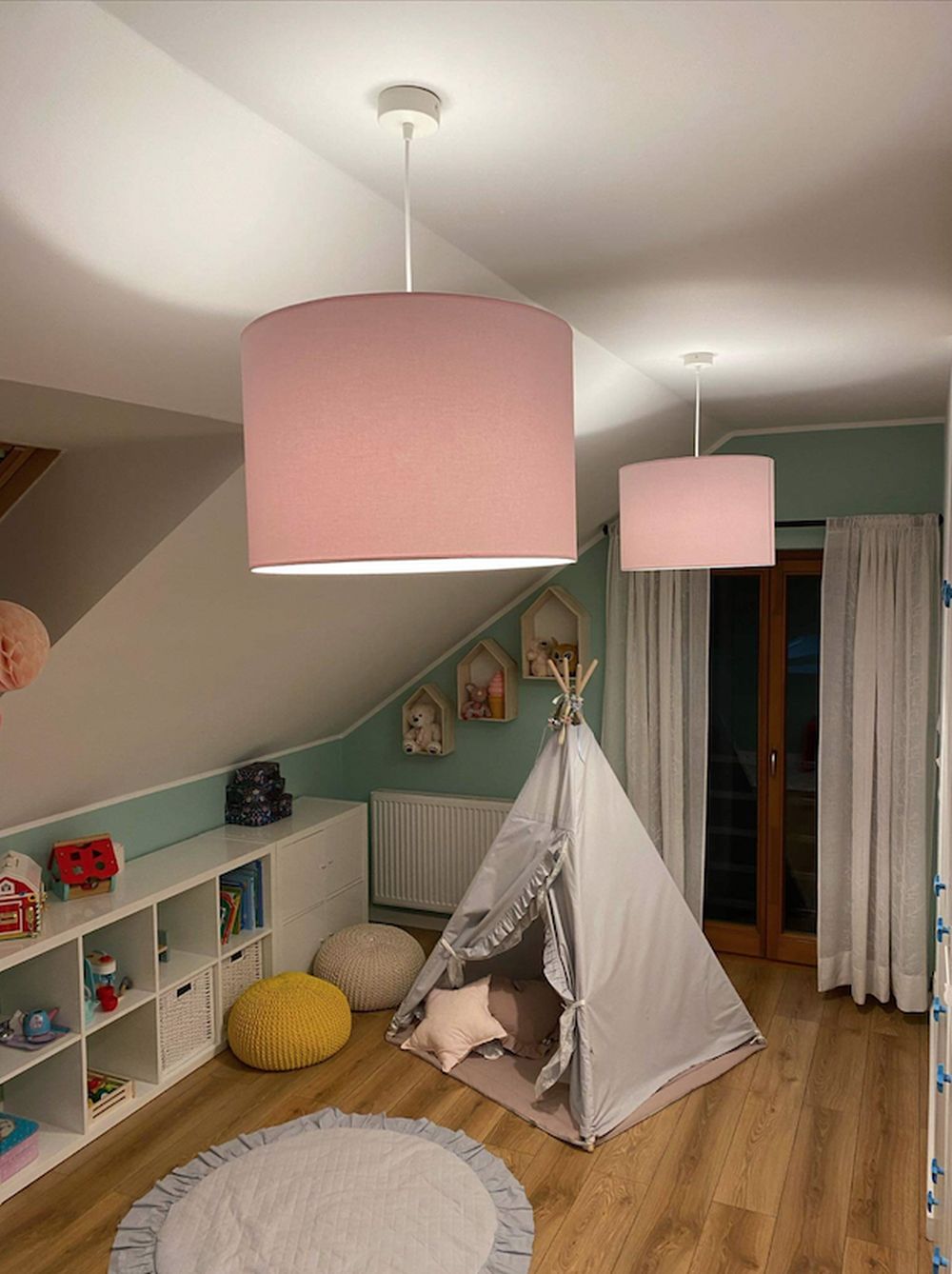 Argon Magic lampa wisząca 1x15 W biała-różowa 4136