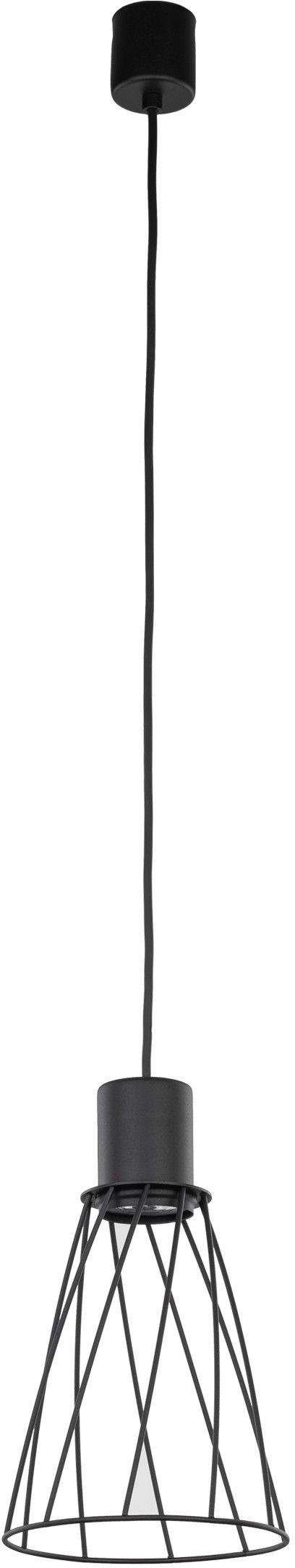 TK Lighting Modesto lampa wisząca 1x10 W czarna 10159