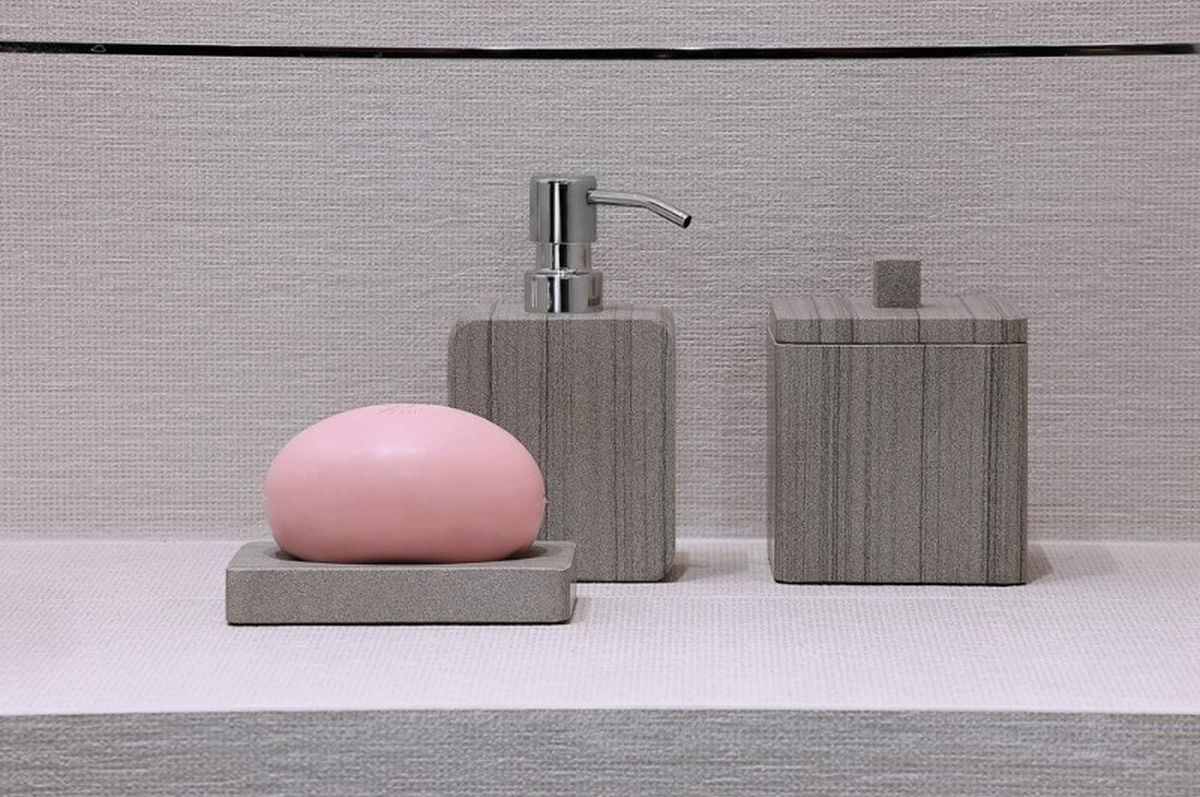 Q-Bath Pure Natural dozownik do mydła 150 ml szary AWD02341534 - Wysyłka w 24h