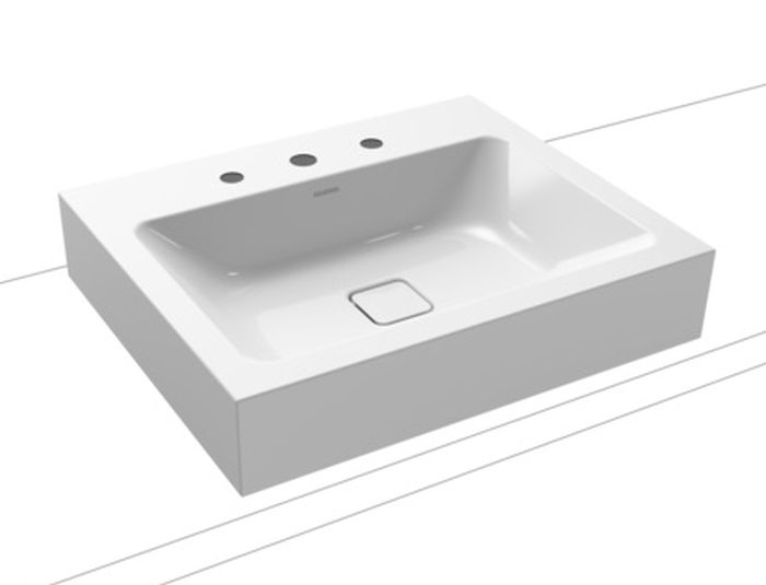 Kaldewei Cono umywalka 60x50 cm nablatowa prostokątna model 3085 biała 902106033001