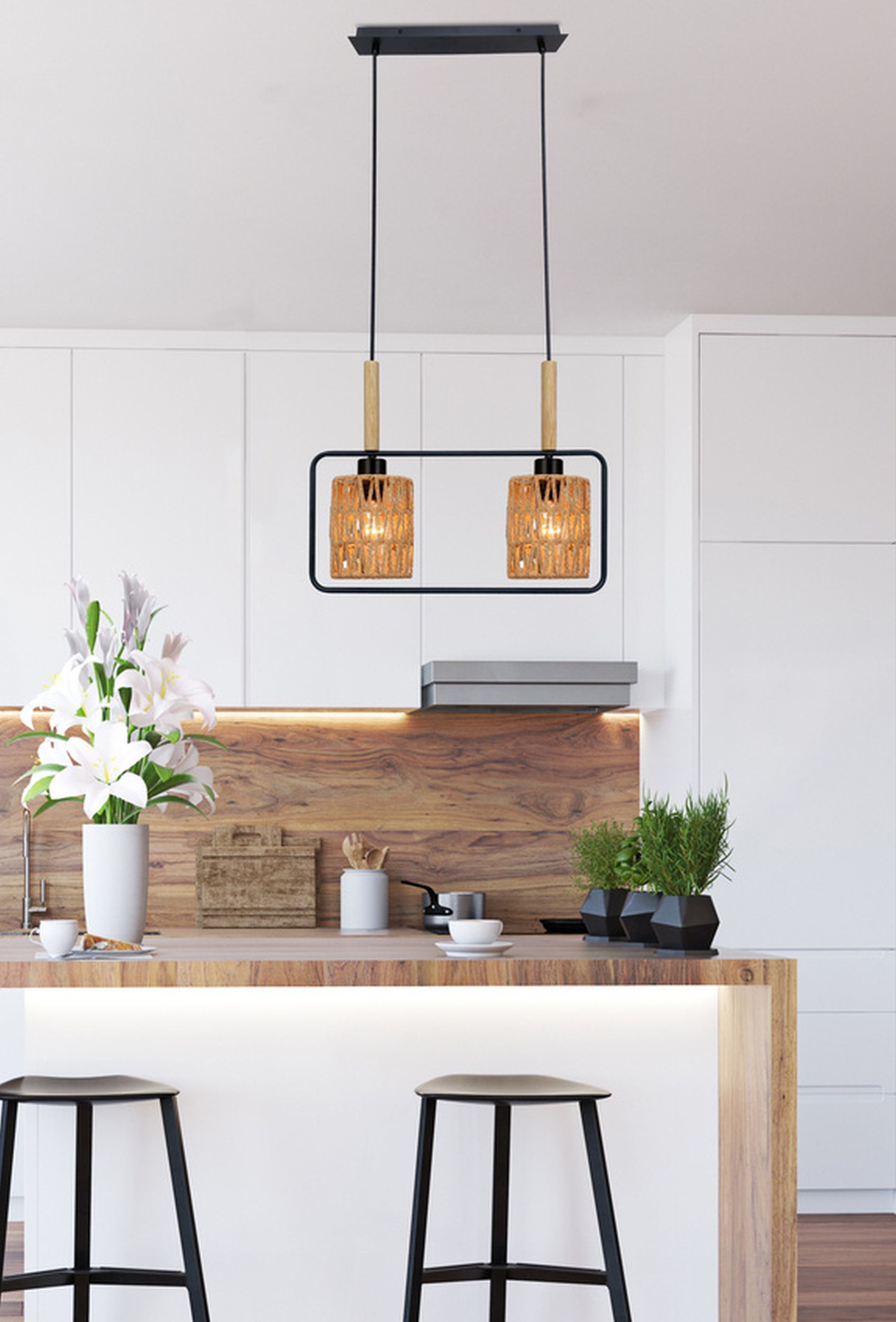 Candellux Crown lampa wisząca 2x40 W czarna 32-26774