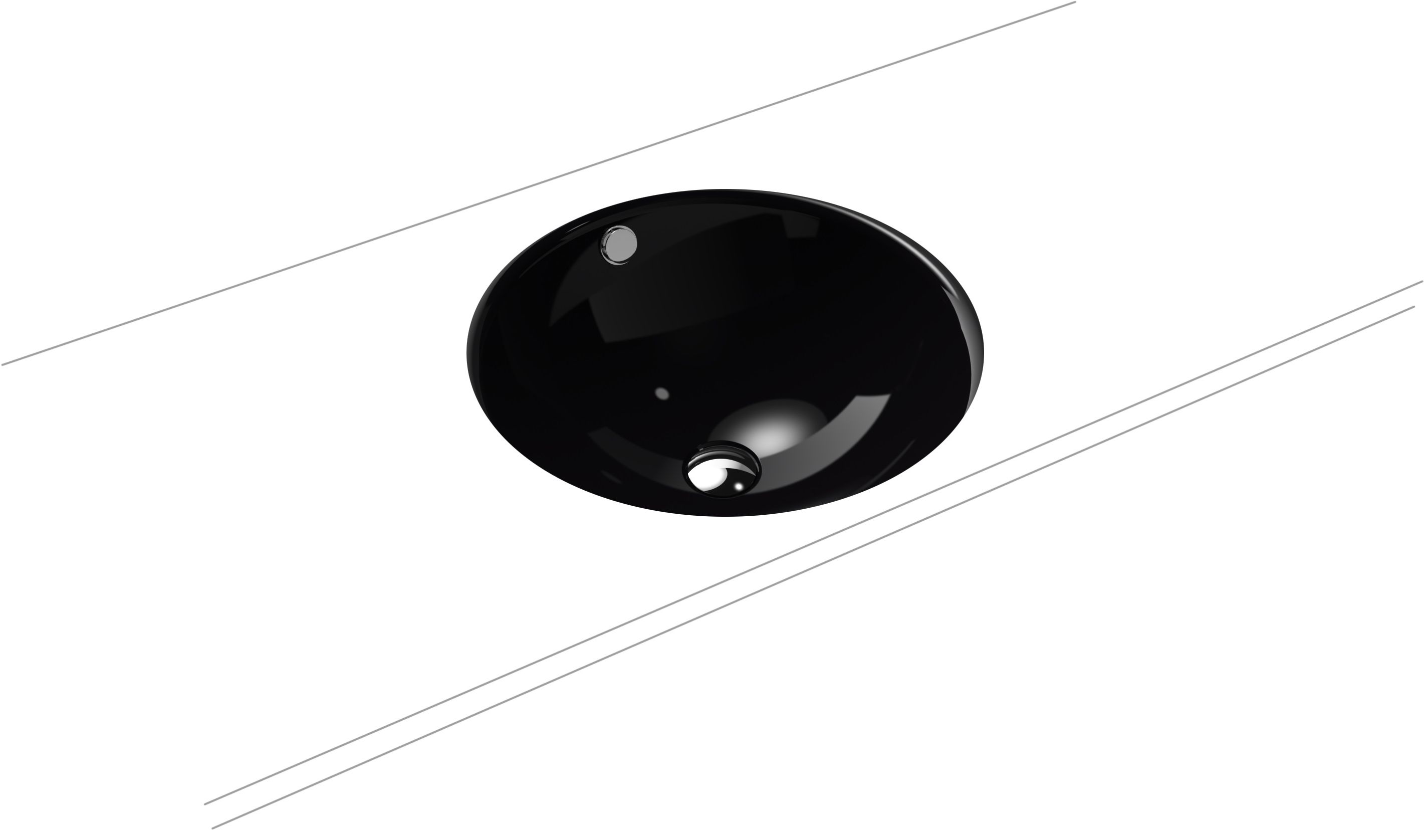 Kaldewei Classic umywalka 42 cm podblatowa model 3182 czarna 910006003701