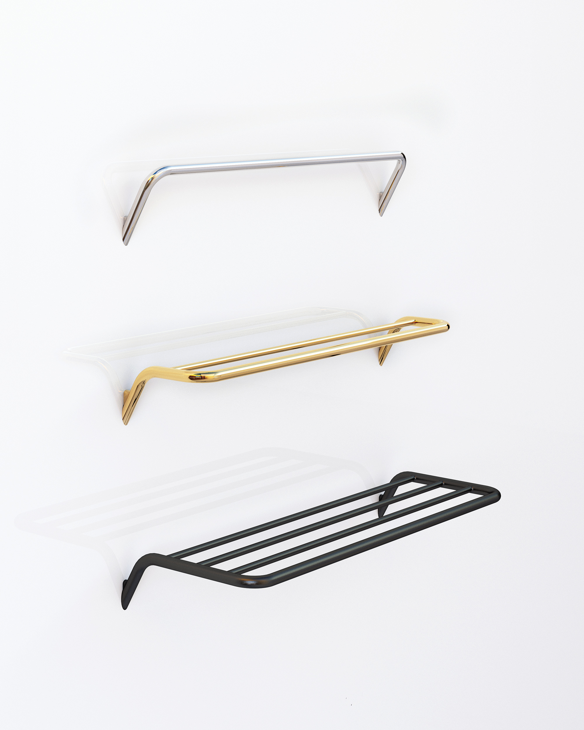 Deante Silia Nero półka łazienkowa 61,6 cm czarny mat ADIN531