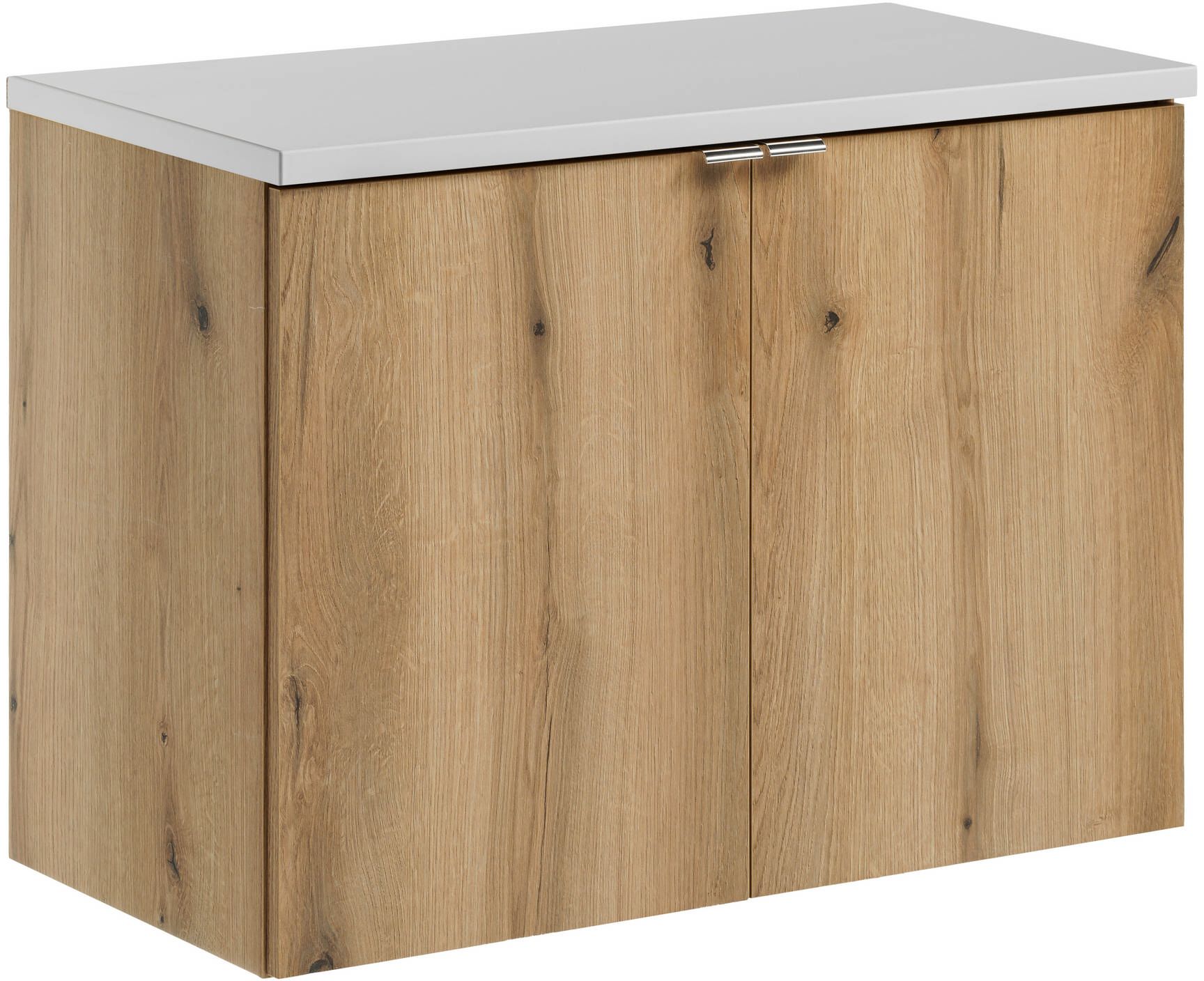 Zestaw Comad Nova Oak/White szafka z blatem 80 cm wisząca dąb/biały SET-NOA B WHITE 80CM D