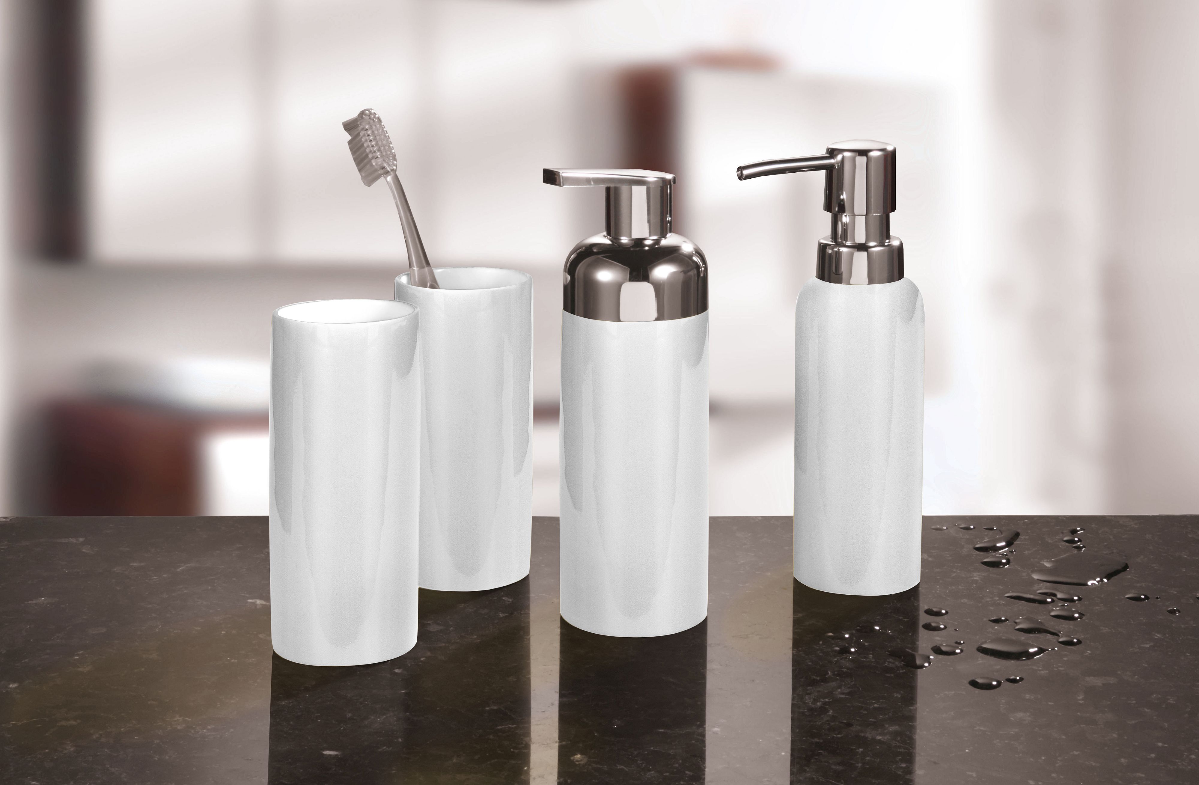 Kleine Wolke Pur Shiny dozownik do mydła 170 ml biały 5084114848 - Wysyłka w 24h